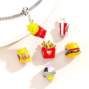 Food charms for bracelets or necklace NWT